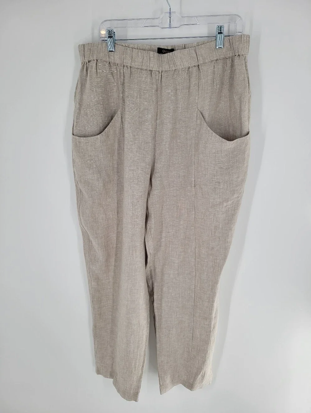 Quince Light Beige Relaxed-Fit Linen-Blend Chinos Size XL